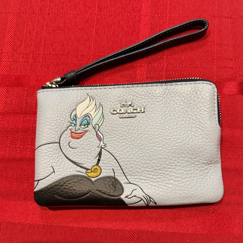 Coach Ursula Wristlet in Gray and Black